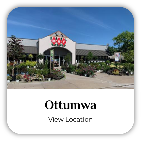 Ottumwa, Iowa, Earl May Garden Center storefront.